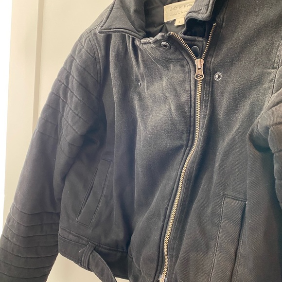 Cloth & Stone Black Denim Quilted Jacket - Picture 3 of 7